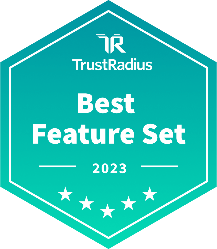 Best Feature set award from TrustRadius 2023